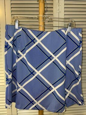 EUC - Tail Blue, White and Yellow Plaid Golf Skort - Sz L